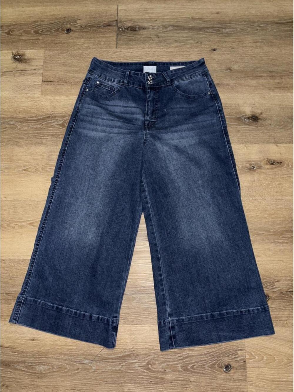 Angels Women’s Wide Leg Jeans Dark Wash Stretch Denim